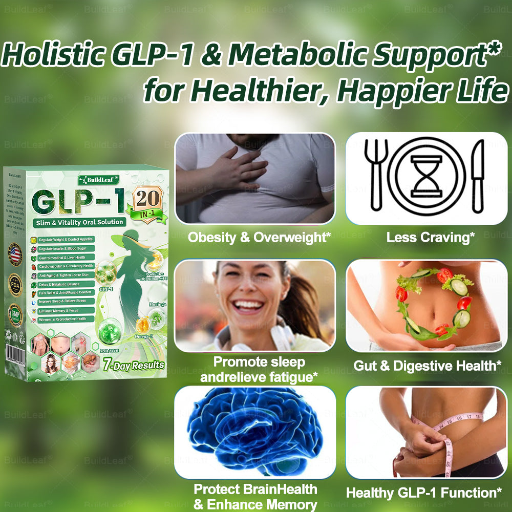𝖮𝖿𝖿𝗂𝖼𝗂𝖺𝗅 𝖲𝗍𝗈𝗋𝖾 | 𝑩𝒖𝐢𝒍𝒅𝑳𝒆𝐚𝒇® GL𝐏-1 20 𝒊𝒏 1 Slim & Vitality 𝖮𝗋𝖺𝗅 𝙎𝙤𝙡𝙪𝙩𝙞𝙤𝙣  (𝑱𝒖𝒔𝒕 𝒐𝒏𝒄𝒆 𝒂 𝒅𝒂𝒚, 𝒗𝒊𝒔𝒊𝒃𝒍𝒆 𝒄𝒉𝒂𝒏𝒈𝒆𝒔 𝒊𝒏 7 𝒅𝒂𝒚𝒔) ✅ 𝑭𝒐𝒓 𝒐𝒃𝒆𝒔𝒊𝒕𝒚, 𝒄𝒂𝒓𝒅𝒊𝒐𝒗𝒂𝒔𝒄𝒖𝒍𝒂𝒓 𝒉𝒆𝒂𝒍𝒕𝒉, 𝒅𝒊𝒂𝒃𝒆𝒕𝒆𝒔, 𝒔𝒍𝒆𝒆𝒑 𝒂𝒑𝒏𝒆𝒂, 𝒈𝒖𝒕 𝒉𝒆𝒂𝒍𝒕𝒉, 𝒋𝒐𝒊𝒏𝒕 𝒊𝒔𝒔𝒖𝒆𝒔,Stress Relief & Energy Boost.