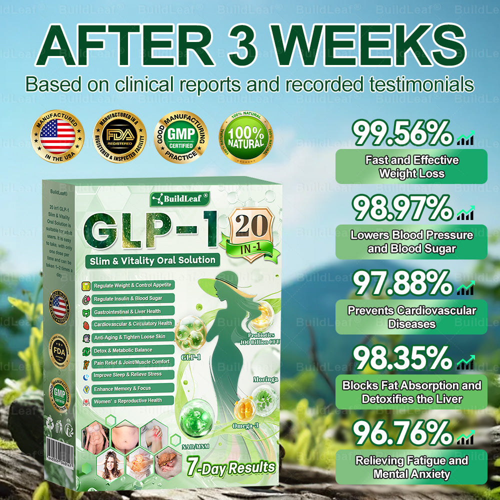 𝖮𝖿𝖿𝗂𝖼𝗂𝖺𝗅 𝖲𝗍𝗈𝗋𝖾 | 𝑩𝒖𝐢𝒍𝒅𝑳𝒆𝐚𝒇® GL𝐏-1 20 𝒊𝒏 1 Slim & Vitality 𝖮𝗋𝖺𝗅 𝙎𝙤𝙡𝙪𝙩𝙞𝙤𝙣  (𝑱𝒖𝒔𝒕 𝒐𝒏𝒄𝒆 𝒂 𝒅𝒂𝒚, 𝒗𝒊𝒔𝒊𝒃𝒍𝒆 𝒄𝒉𝒂𝒏𝒈𝒆𝒔 𝒊𝒏 7 𝒅𝒂𝒚𝒔) ✅ 𝑭𝒐𝒓 𝒐𝒃𝒆𝒔𝒊𝒕𝒚, 𝒄𝒂𝒓𝒅𝒊𝒐𝒗𝒂𝒔𝒄𝒖𝒍𝒂𝒓 𝒉𝒆𝒂𝒍𝒕𝒉, 𝒅𝒊𝒂𝒃𝒆𝒕𝒆𝒔, 𝒔𝒍𝒆𝒆𝒑 𝒂𝒑𝒏𝒆𝒂, 𝒈𝒖𝒕 𝒉𝒆𝒂𝒍𝒕𝒉, 𝒋𝒐𝒊𝒏𝒕 𝒊𝒔𝒔𝒖𝒆𝒔,Stress Relief & Energy Boost.