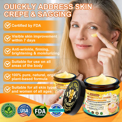 🗽Made & Shipped from USA | Clinically Proven: PolarFresh® Bee Venom Comprehensive Cream with bee venom peptides, botulinum toxin, hyaluronic acid, and collagen💧. Targets wrinkles, fine lines, sagging, stretch marks, dark spots and more