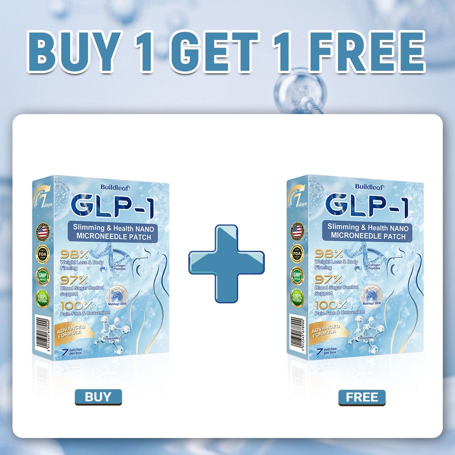 C US 🏥FDA Store | 𝐵uil𝗱𝐿ea𝐟® 𝑺𝑀𝗚T-𝑮𝐋𝑃-1 𝐒limming & 𝐻ealth 𝑁ano 𝑀icroneedle 𝑃atch with Collagen & Matrixyl 3000 丨Obesity,Cardiovascular Diseas, Diabetes, Sleep Apnea, Joint Problems and More